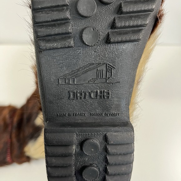 60's 70's GOAT FUR APRES SKI BOOTS Jean-Claude Killy By Wolverine Made In France - Picture 7 of 16